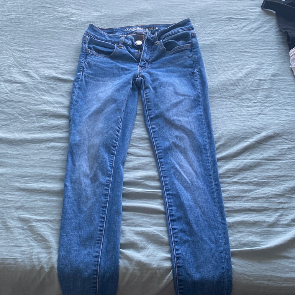 High waisted skinny jeans